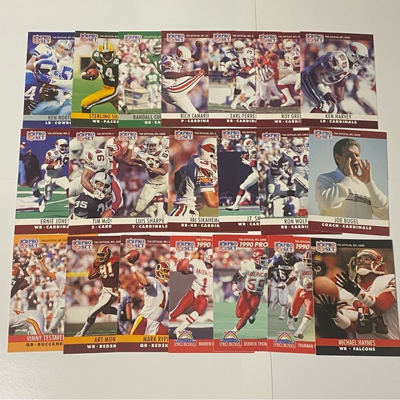 1989 - 1990  Pro Set Football Cards Lot of 87 Cards Vintage - Picture 5 of 8